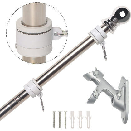 NELXINJO 6ft flag pole with bracket for durable outdoor mounting.