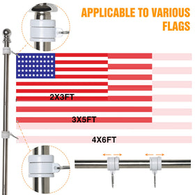 NELXINJO tangle-free flag pole bearings ensure smooth flutter.