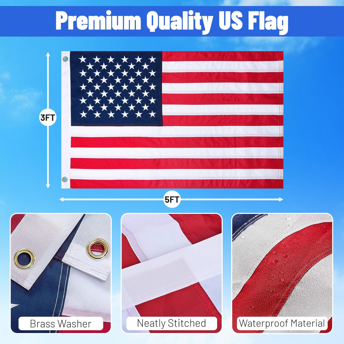 Tapered design by NELXINJO reduces wind sway for stability.