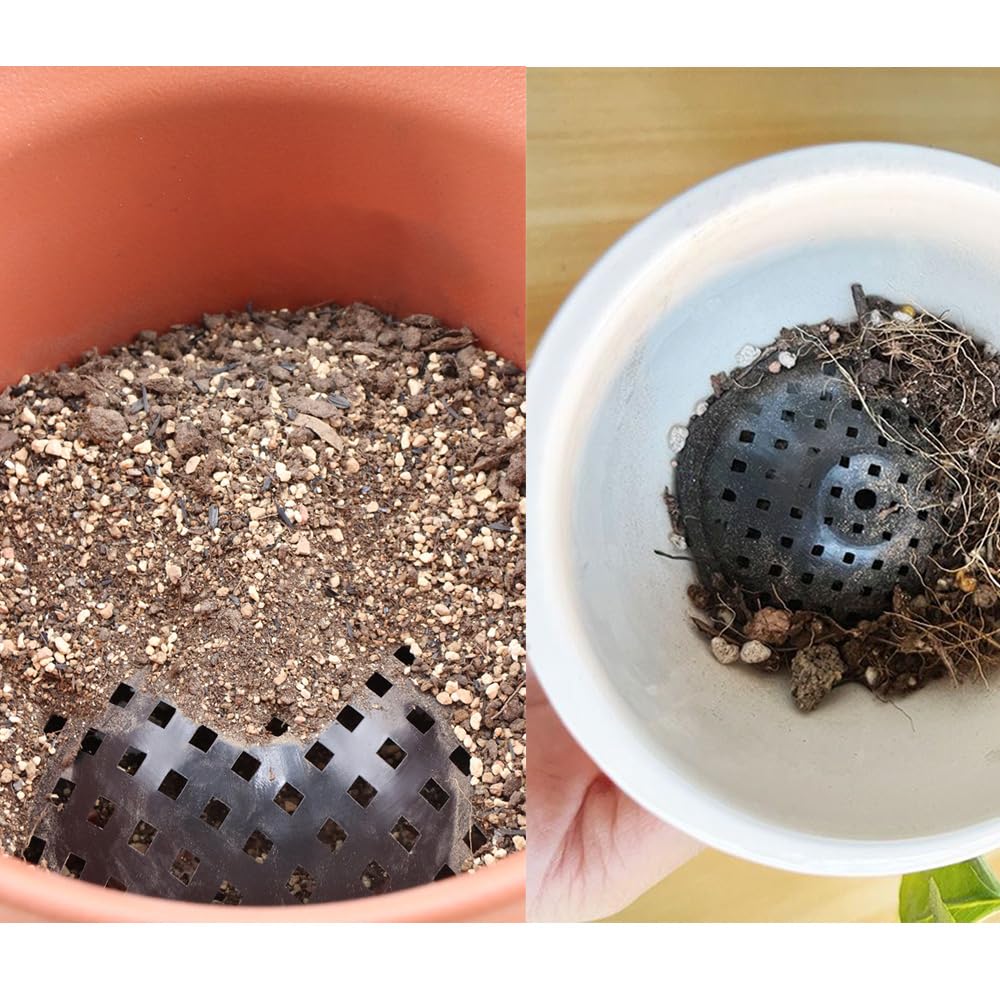 NentMent flowerpot spacer 7-5x2-1 cm top view shows root airflow