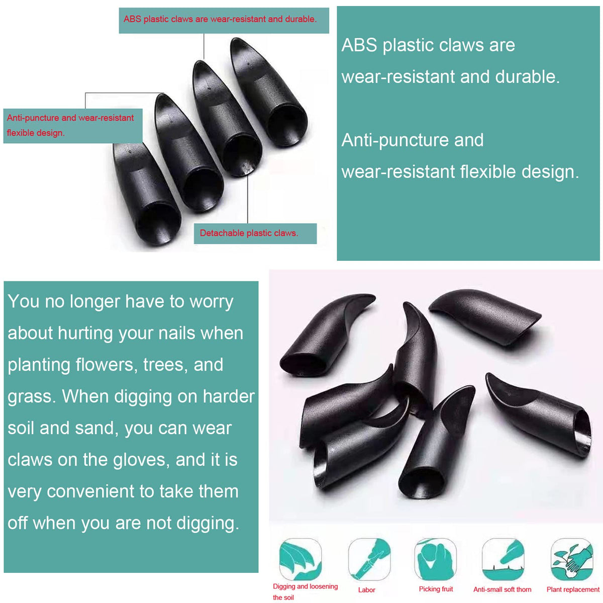 NentMent nail protection during planting keeps nails clean and unpunctured