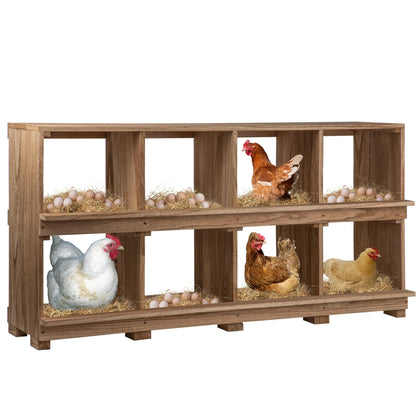 Neoaider 8-compartment nesting box — spacious layout for organized egg collection.