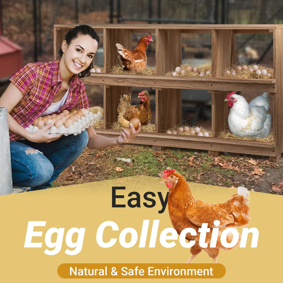 Neoaider wall-mounted nesting box — easy installation for backyard coops.