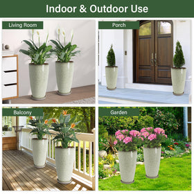 Neoaider Weatherproof tall planter designed to withstand sun and rain.