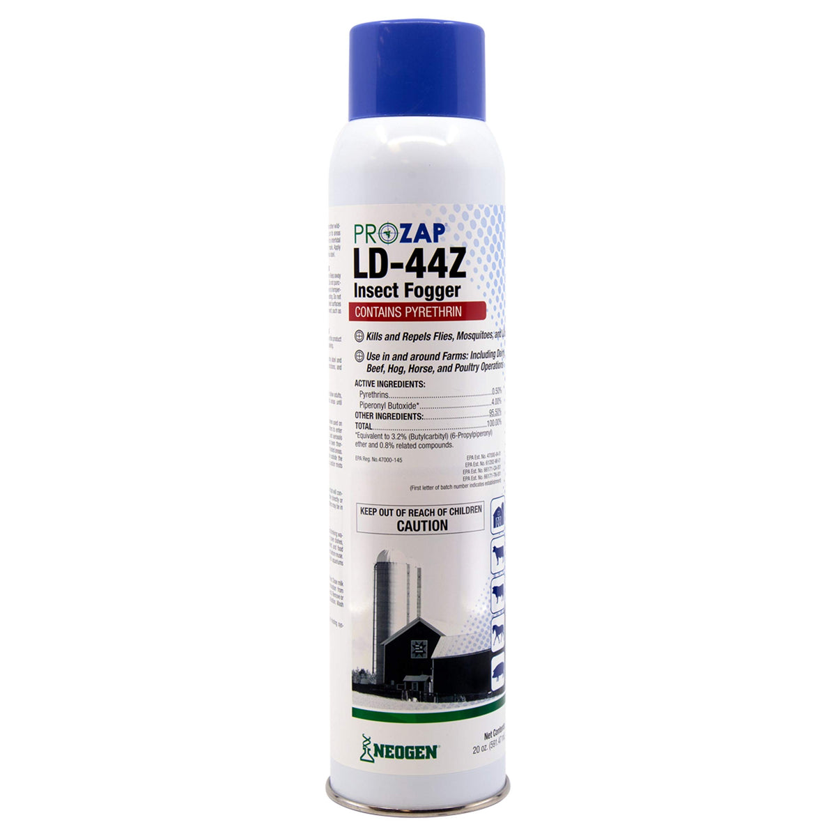 Neogen Prozap LD-44Z fogger bottle for barn insect control and pest management