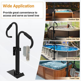 Neorexon powder-coated steel rail resists rust for indoor or outdoor use