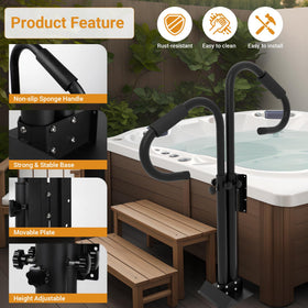 Neorexon rail suitable for inflatable spas, pools, and hot tubs