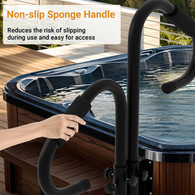 Neorexon two-way balance rails for inside and outside tub support