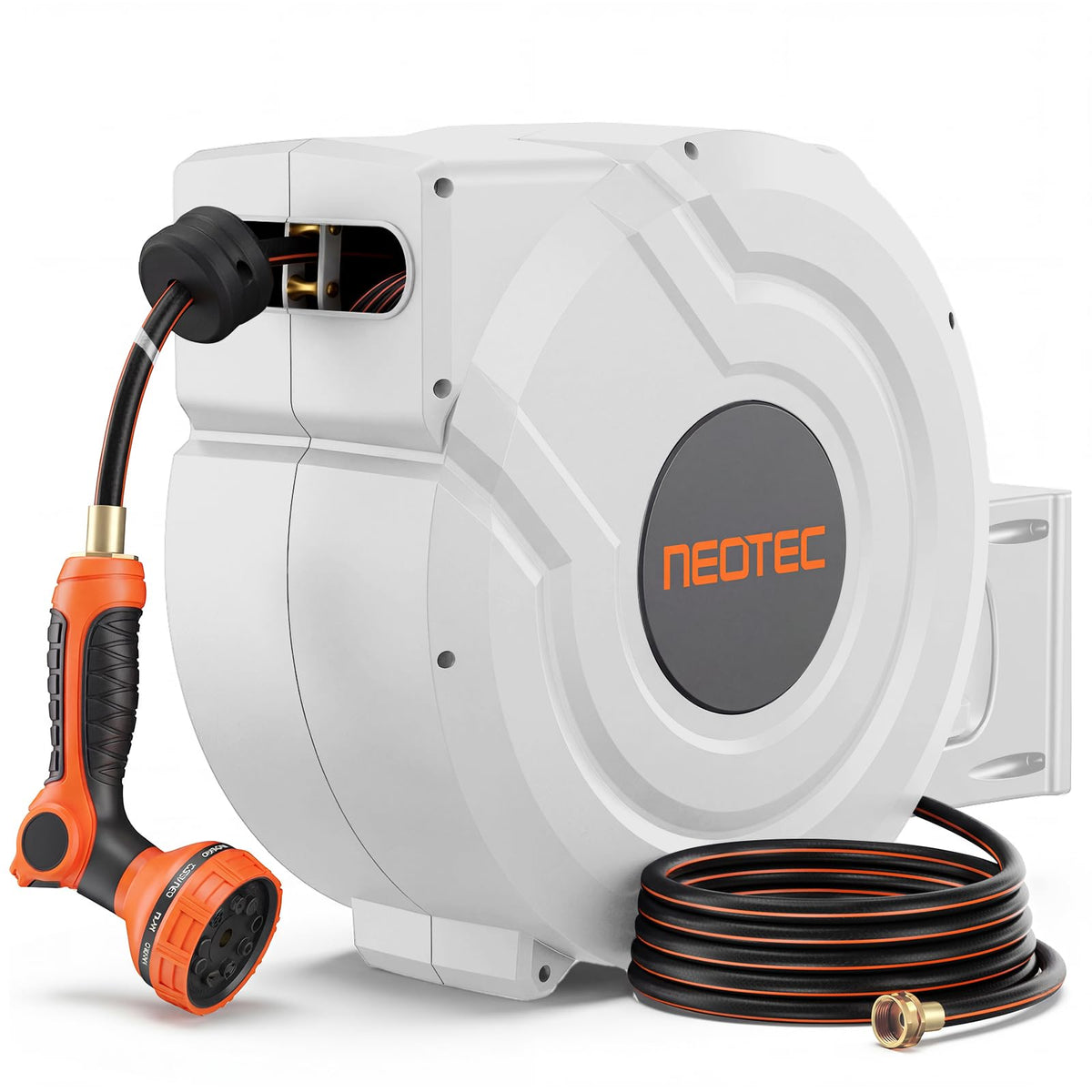NEOTEC 100ft hose reel wall mount for easy yard watering