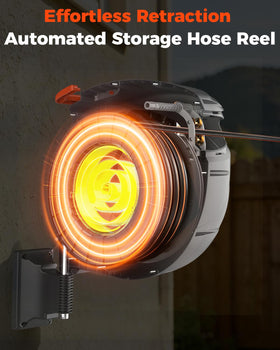 NEO-TEC 180-degree swivel reel in action around a corner