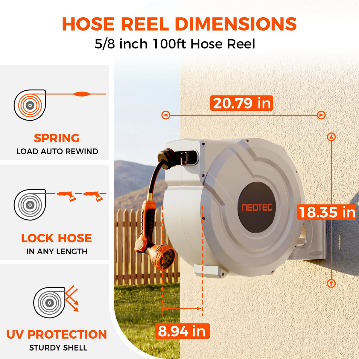 NEOTEC 9-pattern nozzle showing versatile spray options