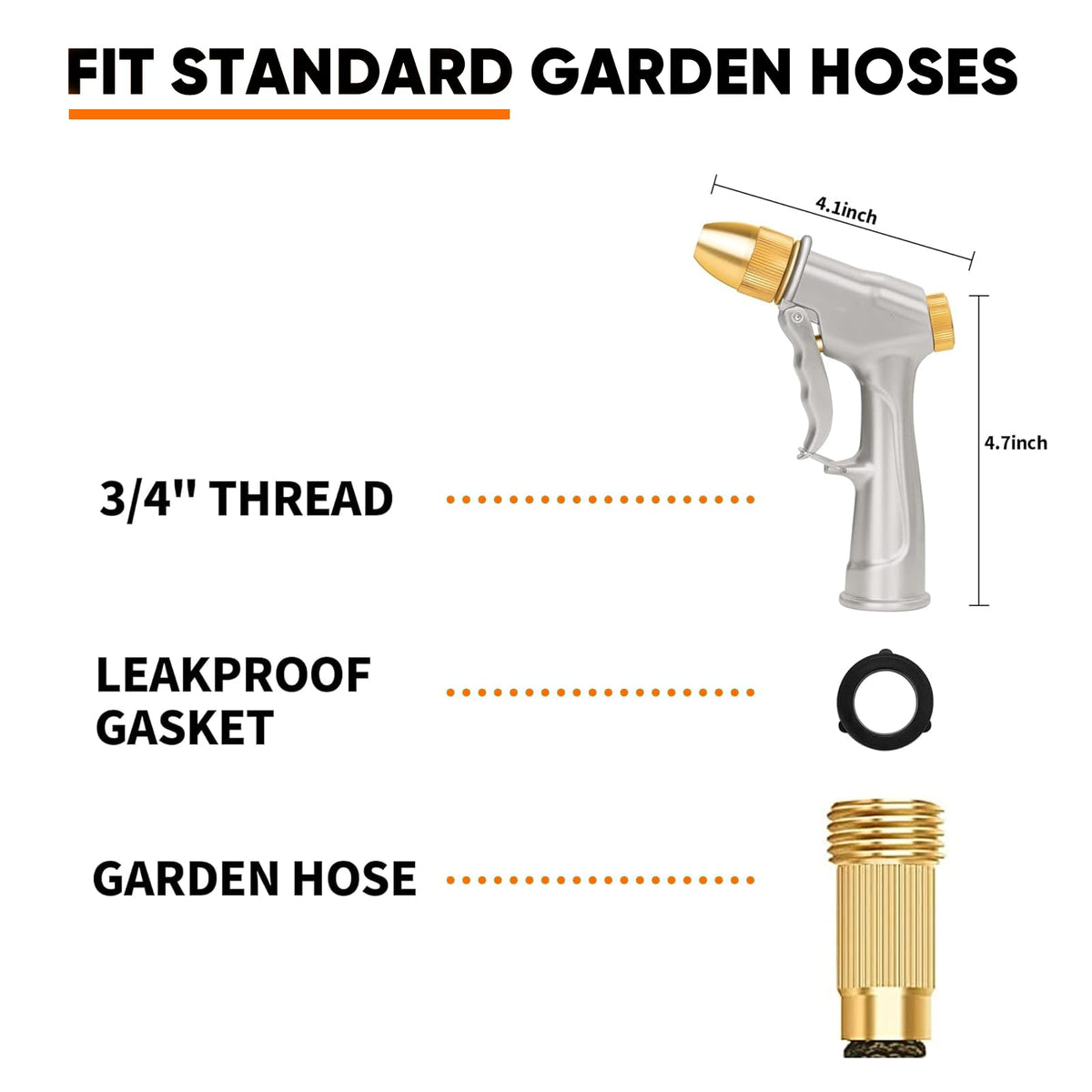 NEOTEC garden hose nozzle ergonomic soft grip reduces hand fatigue during long watering sessions