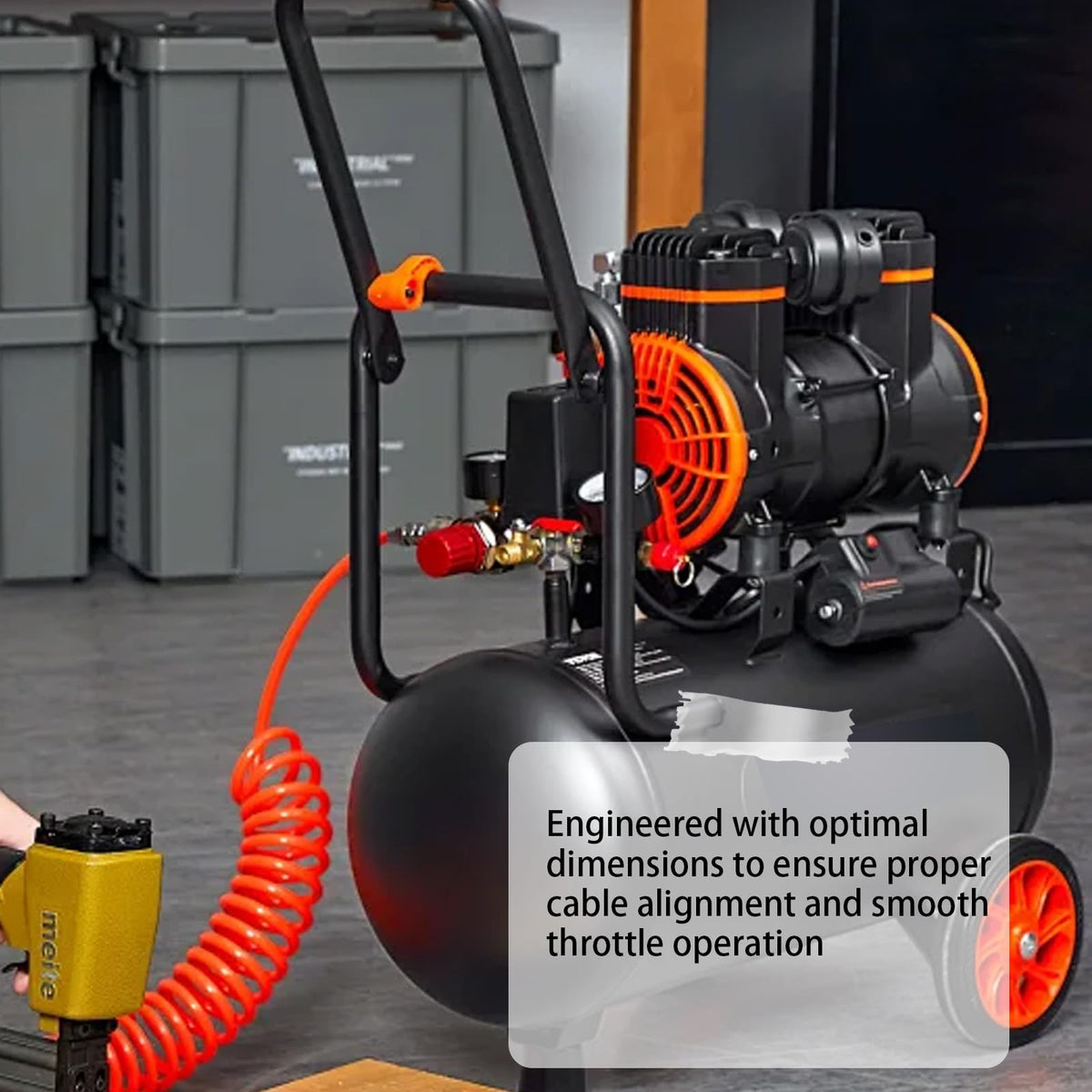 Neowah throttle cable clamp shows easy installation and secure cable management.