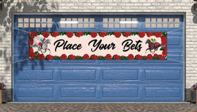 Nepnuser Place Your Bets Derby banner with horse racing theme for a festive setup
