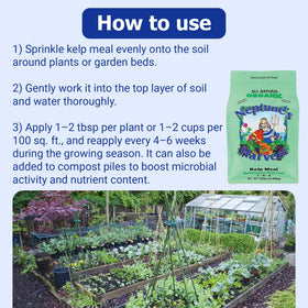 Neptune's Harvest Kelp Meal root growth focus supports healthy plant roots.