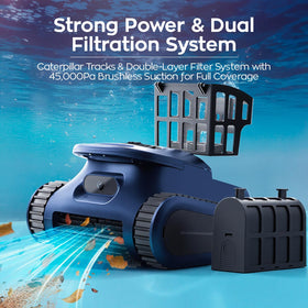 Nepturox SAT30 wall-clean action delivers confident vertical scrubbing on pool walls.