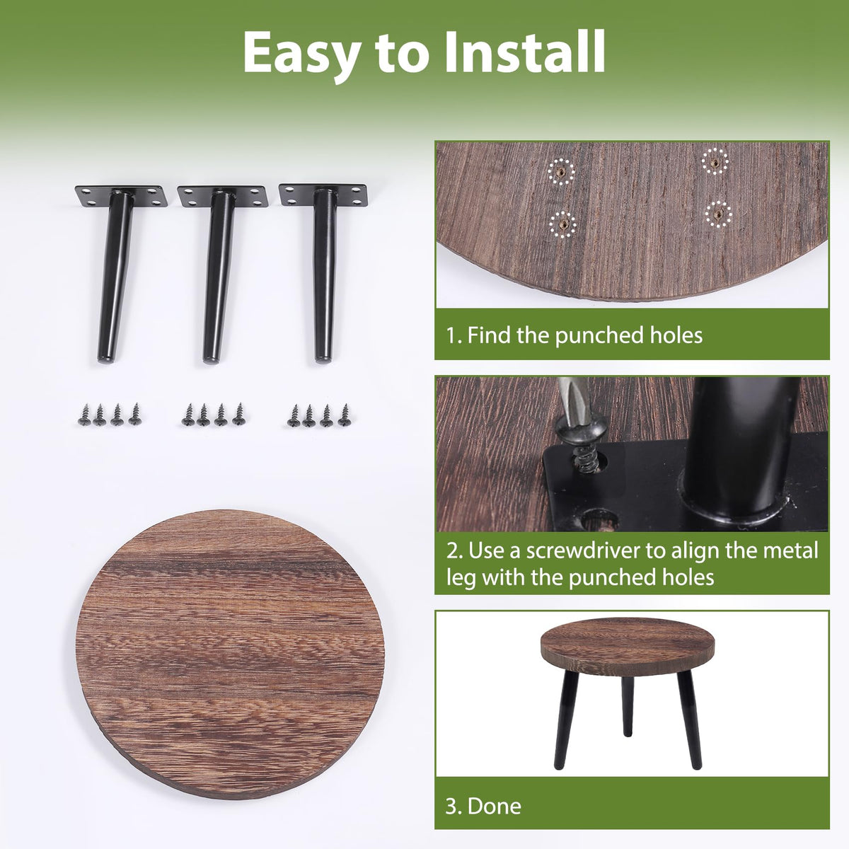 Neracking stand suited for balcony or patio spaces due to rust-resistant metal legs