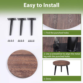 Neracking stand suited for balcony or patio spaces due to rust-resistant metal legs