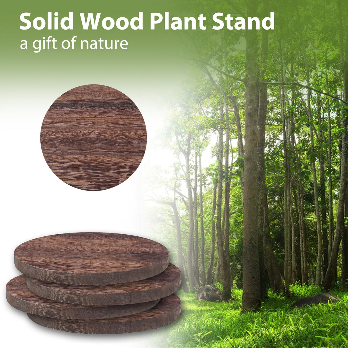 Neracking 8 Inch Plant Stand with potted plant demonstrates balanced support and modern decor