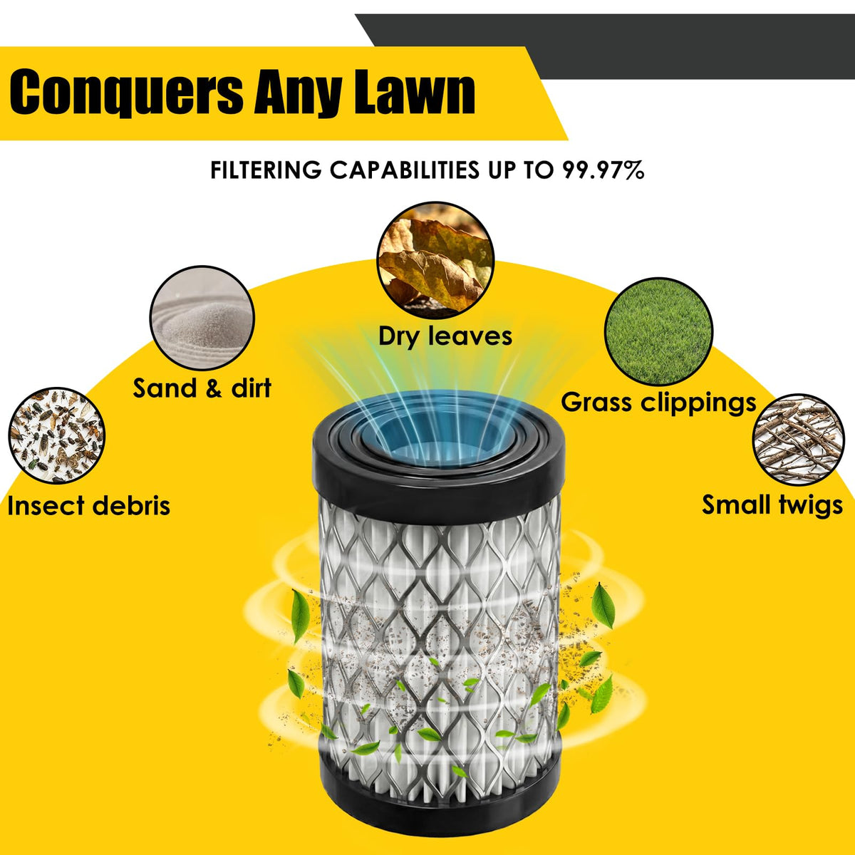Nerans 740019B air filter compatible with Tecumseh TC300 for reliable performance.
