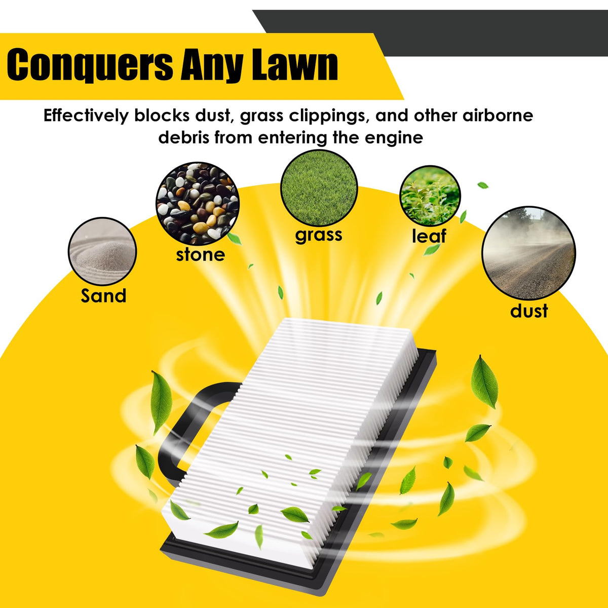 Nerans air filter install easy for quick replacement.