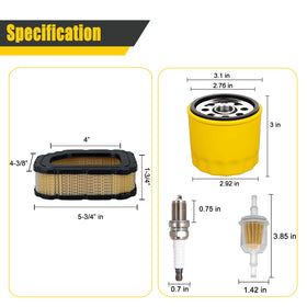 Nerans air filter kit for Cub Cadet LT1045 LT1050 enables quick maintenance