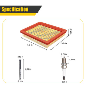 Nerans air filter side view showing compact fit for Cub Cadet compatibility