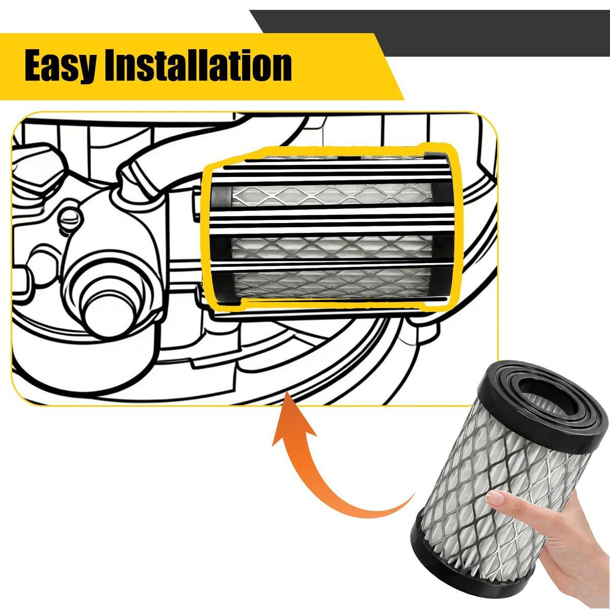 Nerans Craftsman-33342 compatible air filter for seamless mower maintenance.