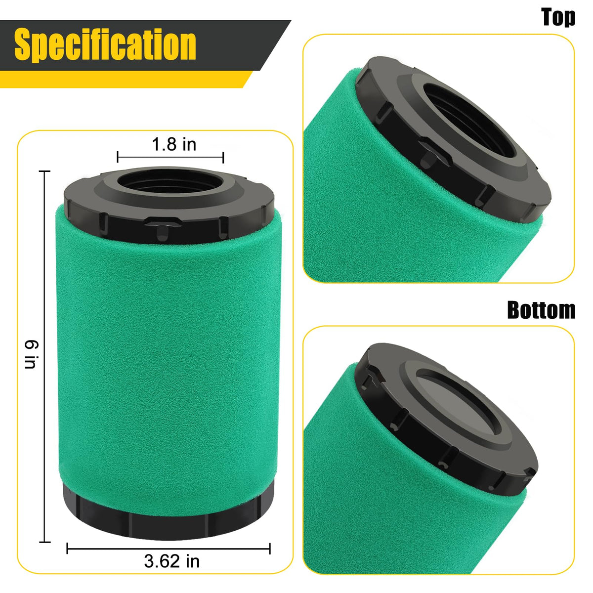Nerans pre-filter 3208314 close-up demonstrates layered protection for dirt and debris.