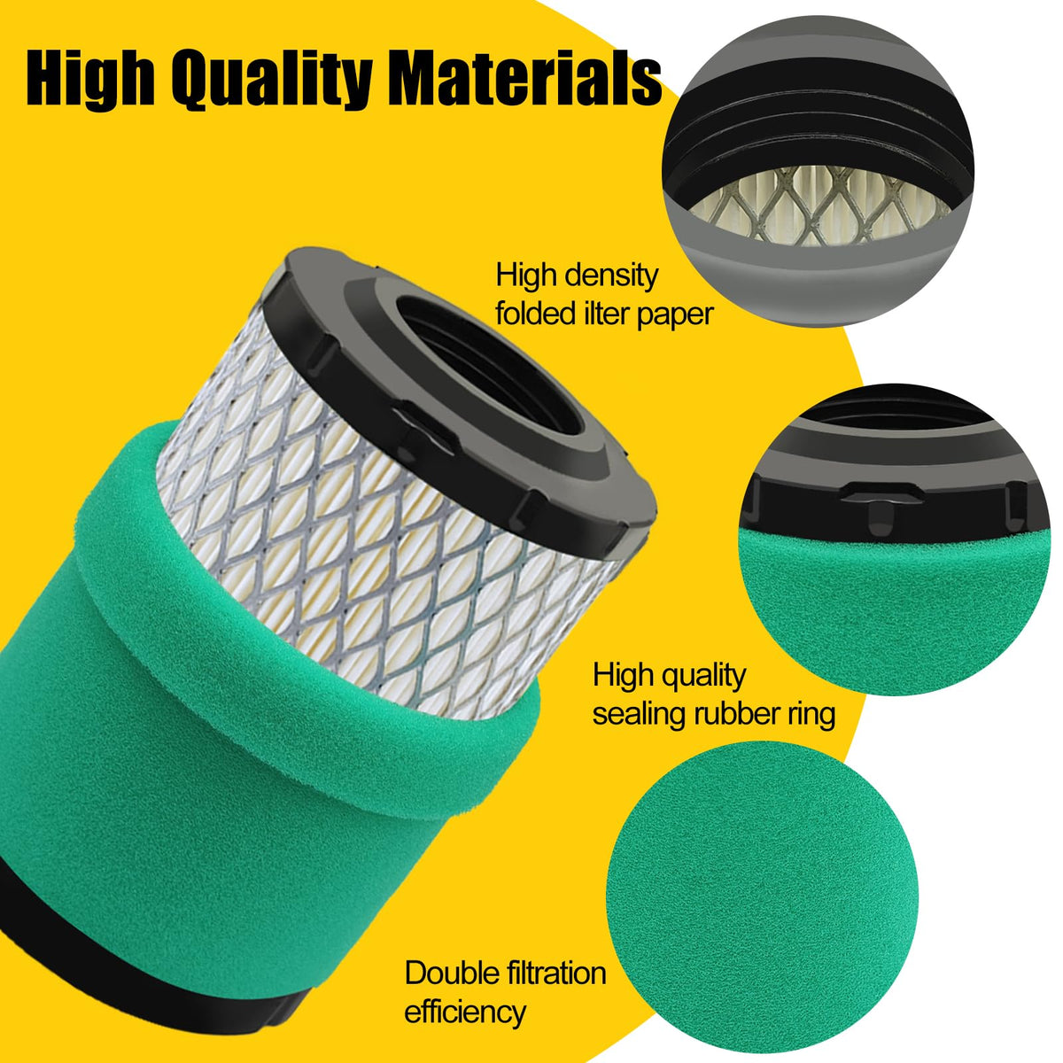 Nerans durable rubber frame detail supports long-lasting performance in outdoor mowing.