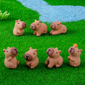Nerfcareani capybara-desk-decor-figures add calm focal points to workspaces.