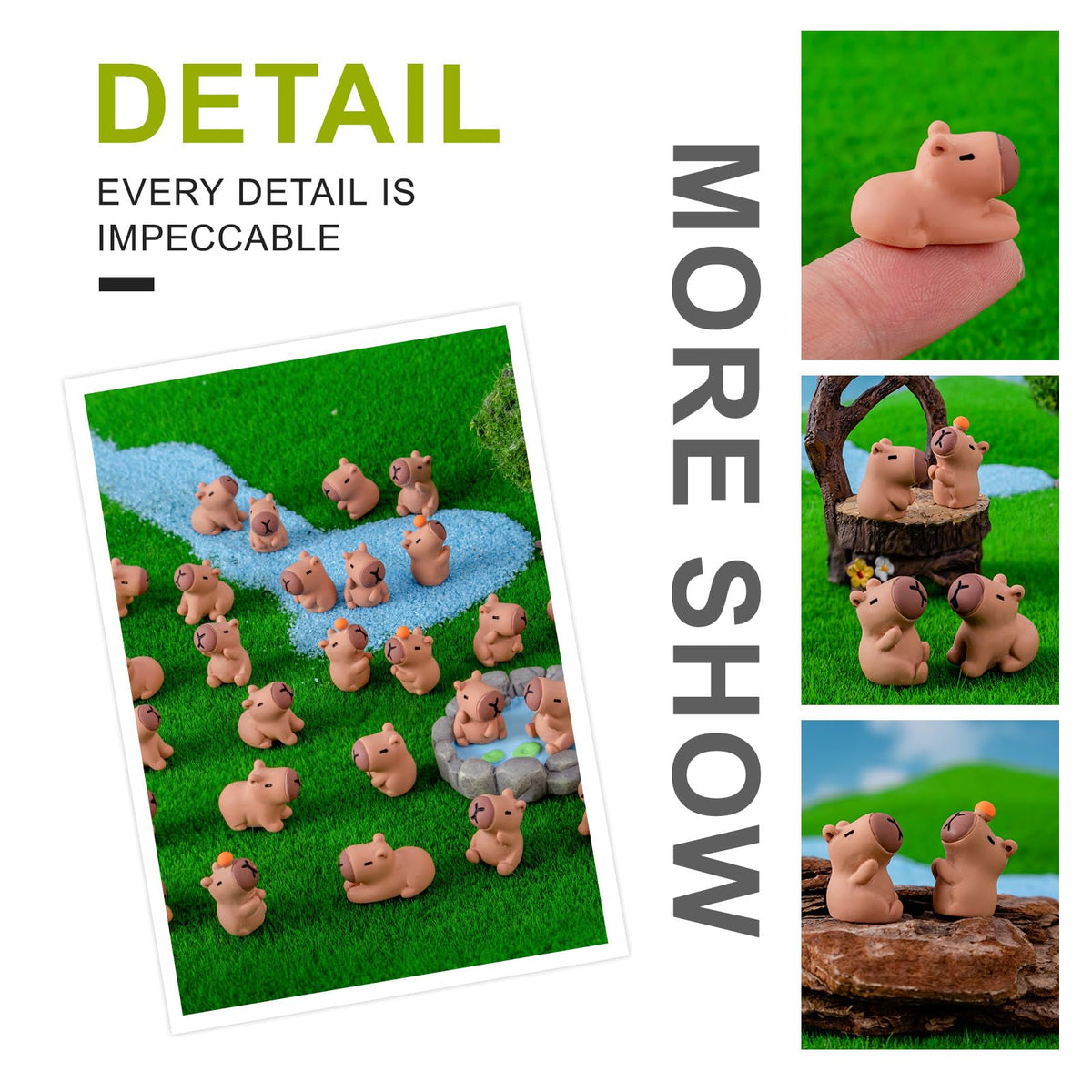 Nerfcareani capybara-diorama-scenes ready for riverbank habitat mockups.