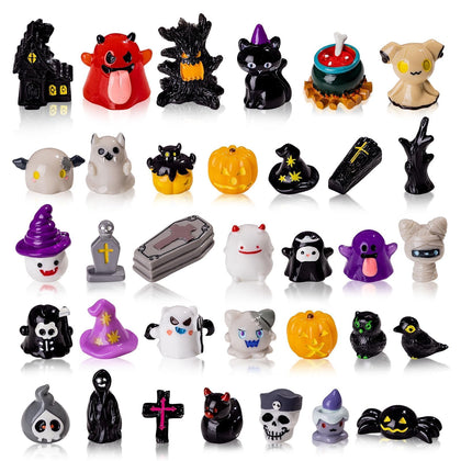 Nerfcareani glow pumpkin figurine for spooky table displays
