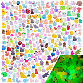 Nerfcareani glow-in-the-dark resin animals in a portable case for easy storage.