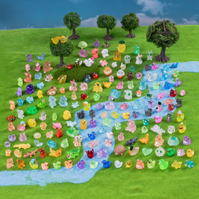 Nerfcareani mini resin animals, compact size, ideal for fairy garden dioramas.