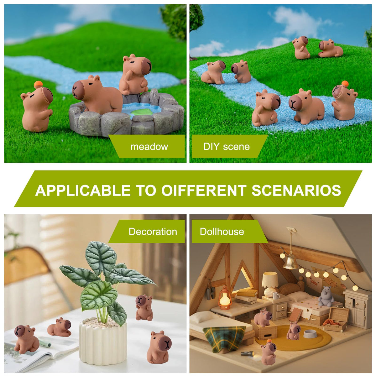 Nerfcareani waterproof-capybara-figures withstand moisture for terrariums and aquatic displays.