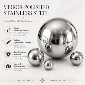 Nerien gazing ball garden decor enhances light reflections outdoors.