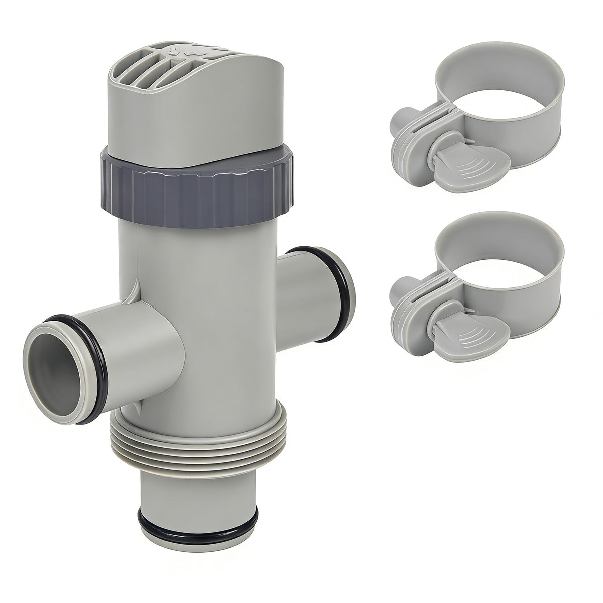 Nerien pool hose plunger valve with dual split for precise flow control in above-ground pools
