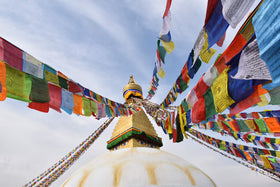 Nervana hanging cord flags with 22 ft length for easy display.