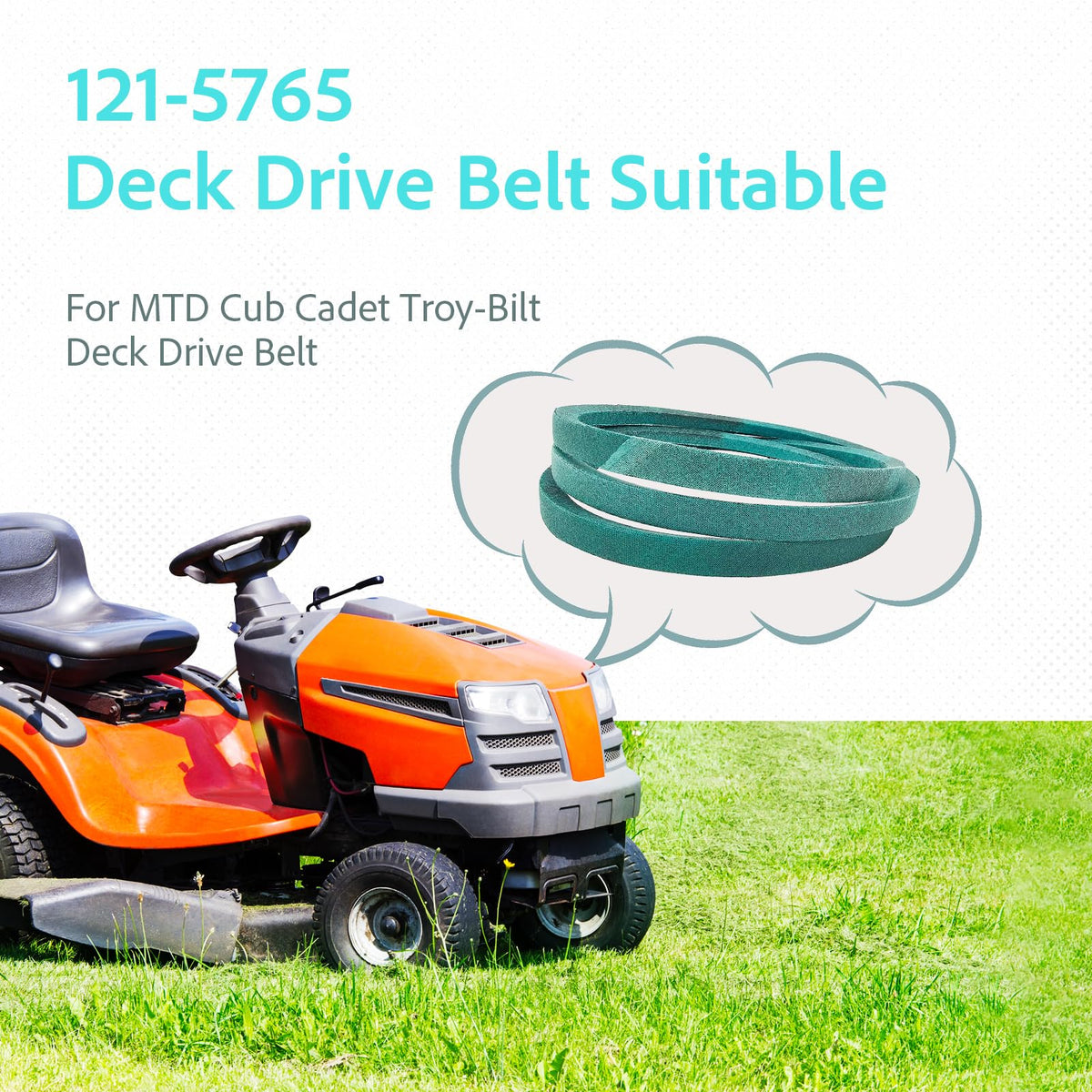Neryera compatible drive belt with Exmark 121-5765 fit ensures smooth operation