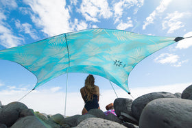 Neso 7x7 ft beach shade demonstrates broad coverage for family outings