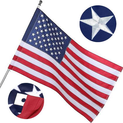 NESSDOVE 2.5x4ft flag with pole sleeve for outdoor display