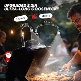 NESSTU grill light 360-degree adjustability lets you aim from any angle