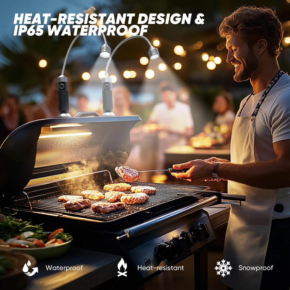 NESSTU grill light includes batteries for immediate, ready-to-use lighting