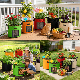 Durable stitching and sturdy fabric make NESSTU grow bags long-lasting.