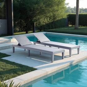 Nestl five-position recliner supports sunbathing, reading, or a nap.