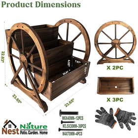NestNature gift-ready wagon planter promotes thoughtful gardening.