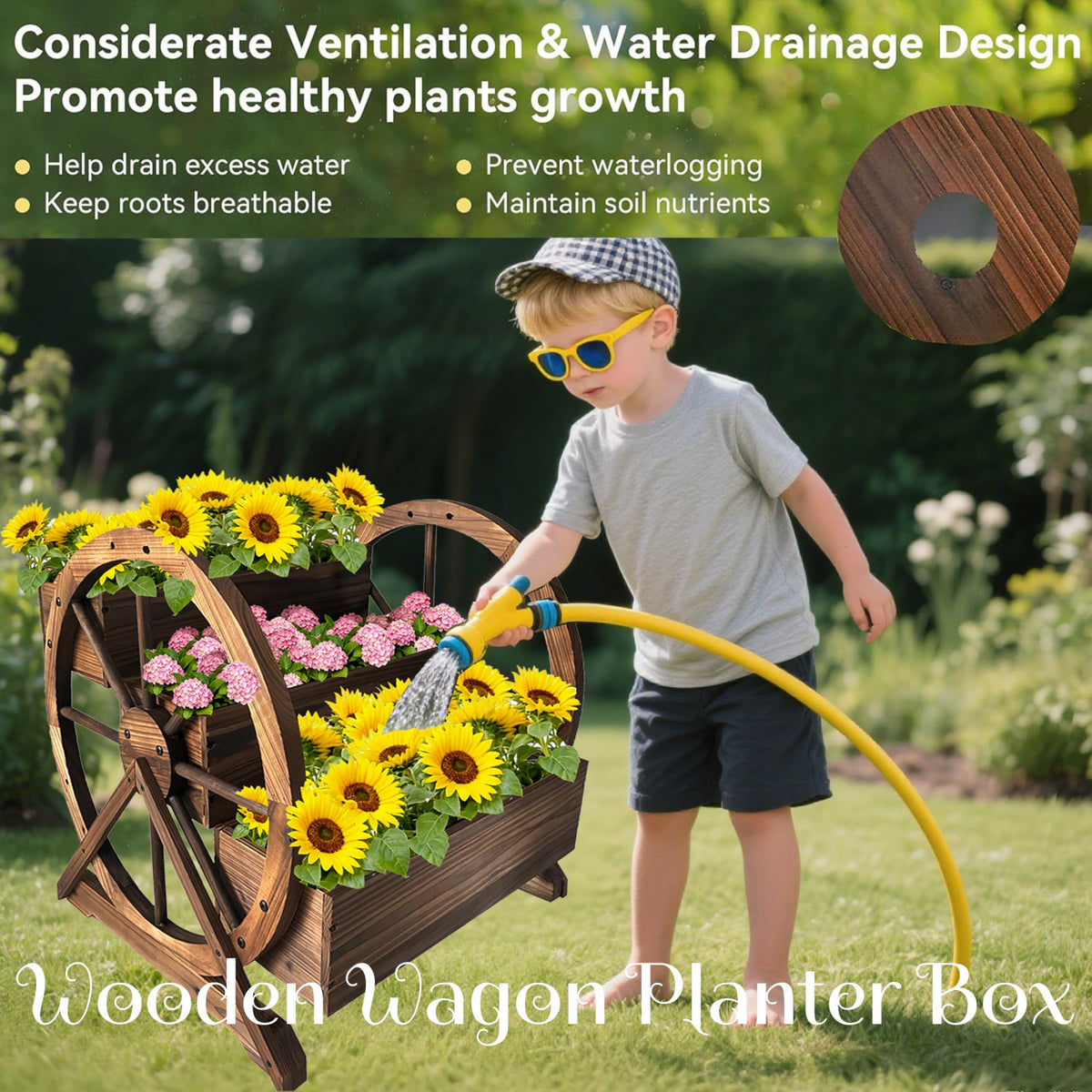 NestNature indoor-outdoor planter on patio for versatile placement.