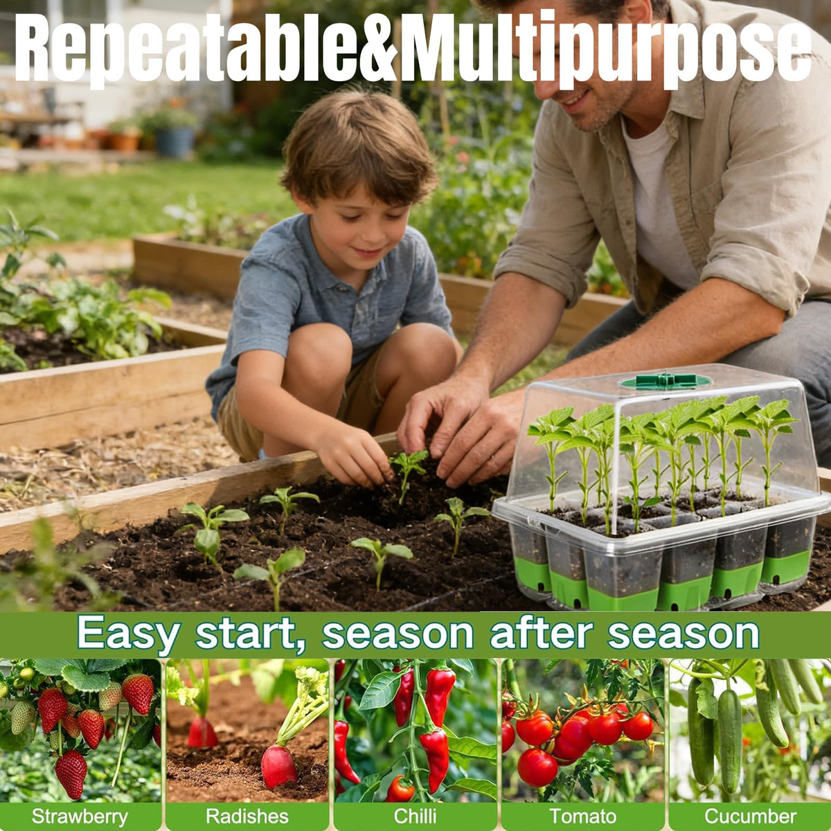 NestNature Patio.Garden.Home dishwasher-safe-seed-tray for quick cleanup after gardening