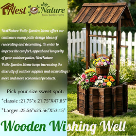 NestNature wishing well assembly in progress with clear instructions